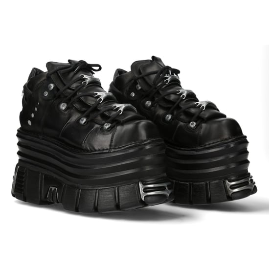New Rock M-106-C181 Zwarte Gothic Punk Chunky Platform Enkellaarsjes - Image 3
