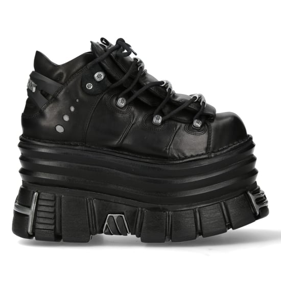 New Rock M-106-C181 Zwarte Gothic Punk Chunky Platform Enkellaarsjes - Image 4