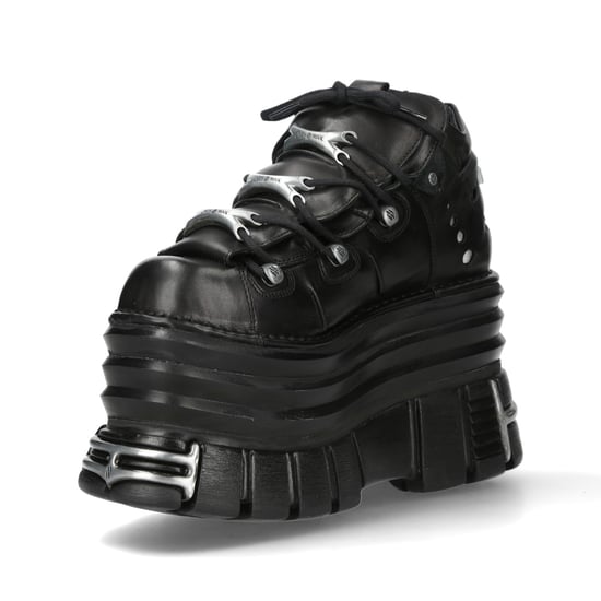 New Rock M-106-C181 Zwarte Gothic Punk Chunky Platform Enkellaarsjes - Image 6