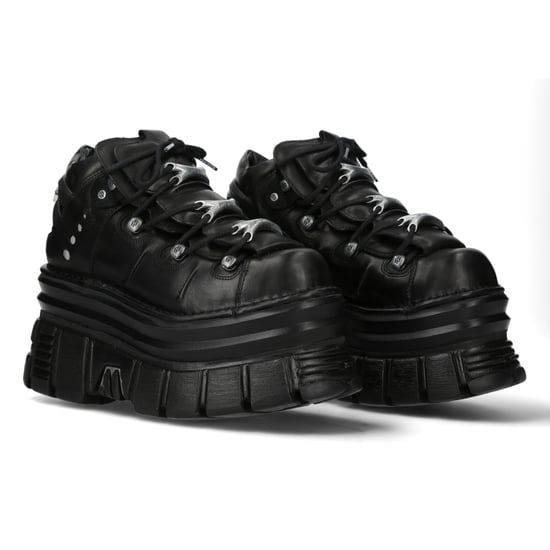 New Rock M-106-C178 Zwarte Toren Gothic Punk Chunky Enkellaarsjes - Image 1