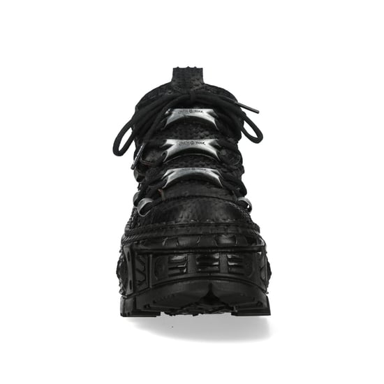 New Rock M-106WALL-C65 Python Black Leather Platform Ankle Boots - Image 5