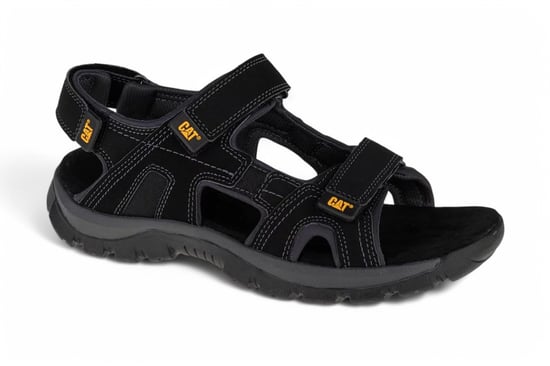 Caterpillar herr svart läder Giles Trekking sandaler - Image 3