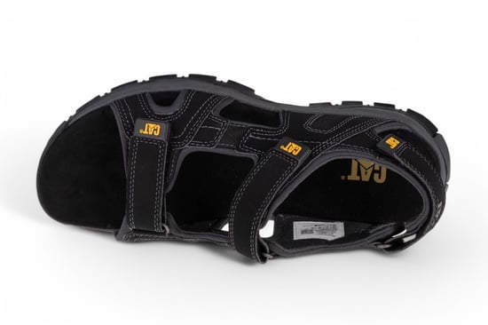 Caterpillar herr svart läder Giles Trekking sandaler - Image 4