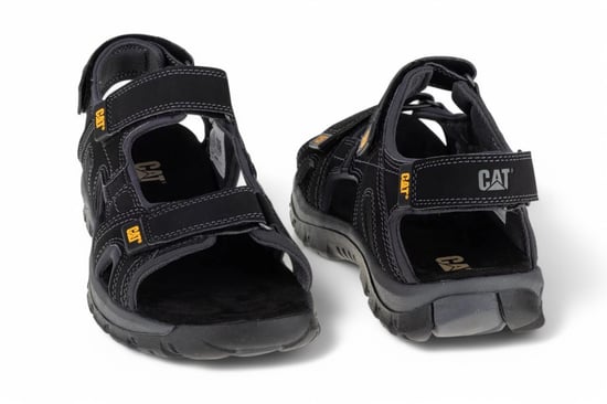 Caterpillar herr svart läder Giles Trekking sandaler - Image 6