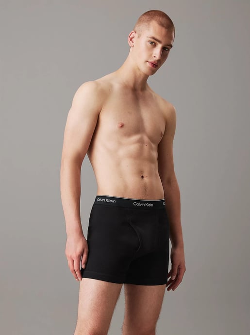 Calvin Klein COTTON CLASSICS Mens 3 Pack Boxer Briefs Black - Image 3