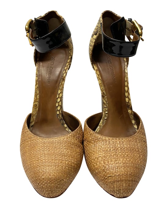 Dolce & Gabbana Djurtryck D'Orsaypumps i Beige Läder - Image 2