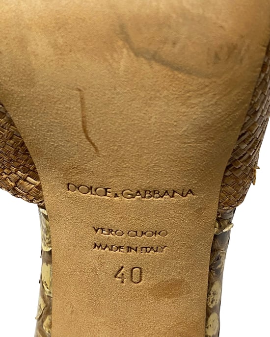 Dolce & Gabbana Djurtryck D'Orsaypumps i Beige Läder - Image 6
