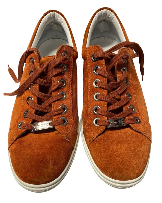 Jimmy Choo Cash Trainers in Brown Suede - Image 5