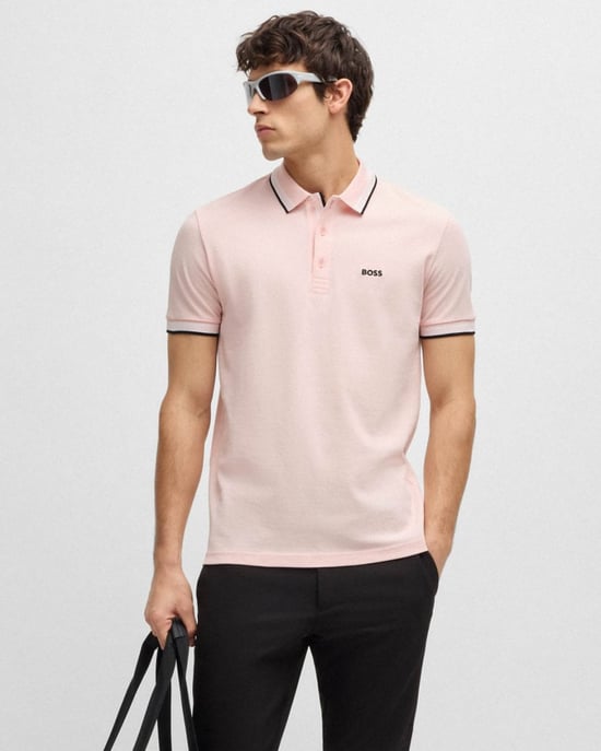 BOSS Green Paddy Contrast Heren Polo - Image 3