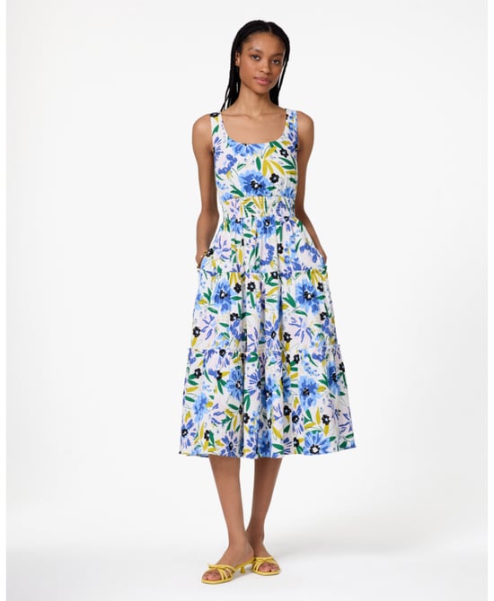Festive Floral Tiered Dress - Image 1