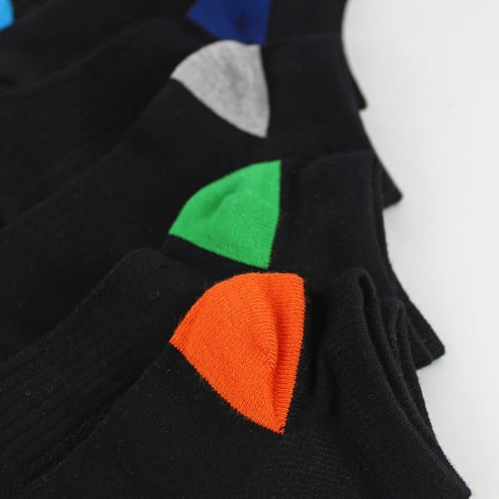 6 Pack Boys Bamboo Trainer Socks | Kids Black Low Cut Heel & Toe Socks - Image 5