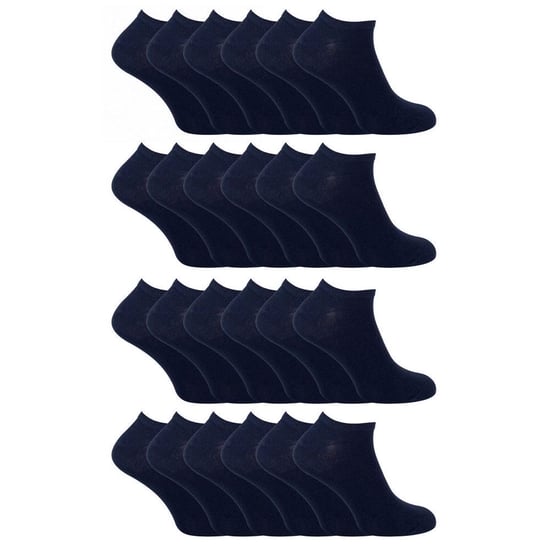 24 Pack Multipack Kids Cotton Trainer Socks för pojkar och flickor - Image 1