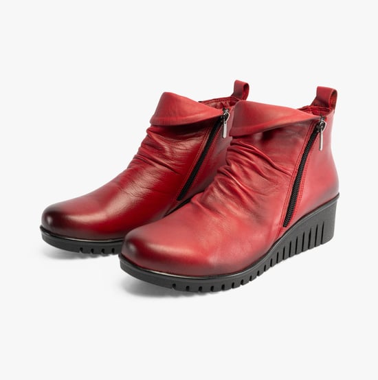 Lotus CORDELIA Womens Boots Red - Image 2