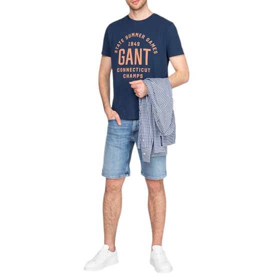 GANT Mens T Shirt Crew Neck Short Sleeve Summer Top - Image 2