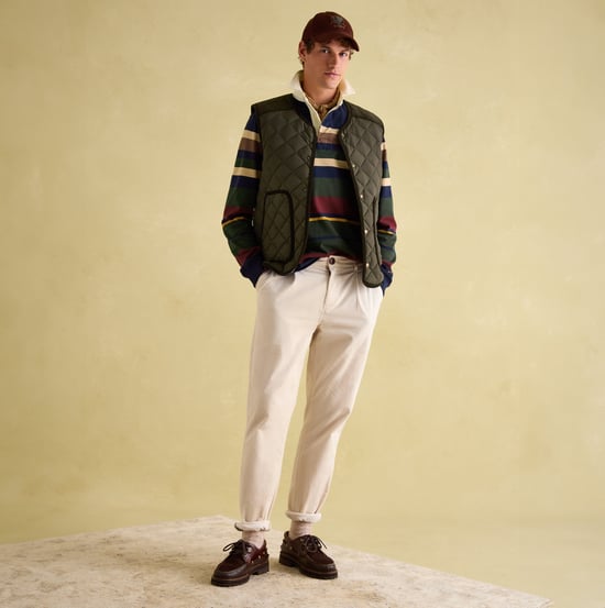 Joules GIBSON Mens Gilet Green - Image 2