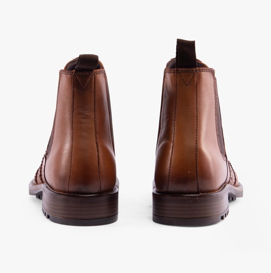 Band Wagon ELGIN Mens Chelsea Boots Tan - Image 3