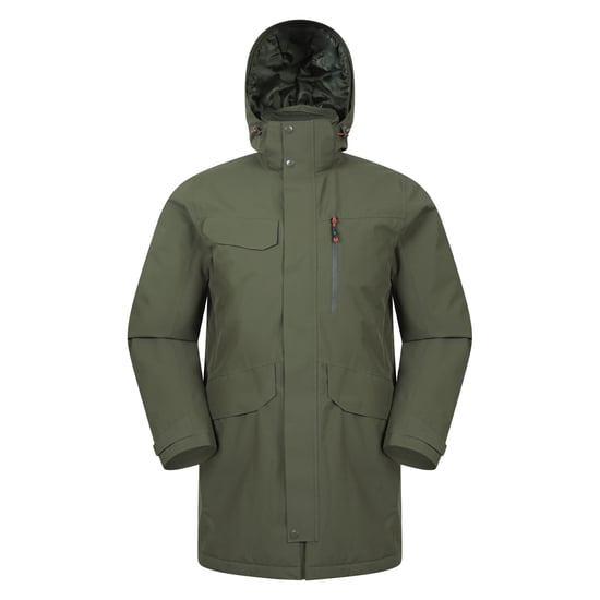 Mountain Warehouse Waterdicht gewatteerd herenjack (Groen) - Image 1