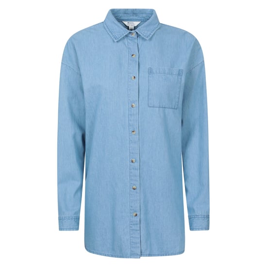 Mountain Warehouse Womens/Ladies Santiago Oversized Shirt (Pale Blue) - Image 1