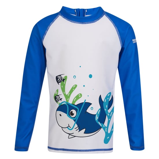 Regatta Bubbles The Shark Rash Suit för barn/unga (Hawaiian Blue) - Image 2