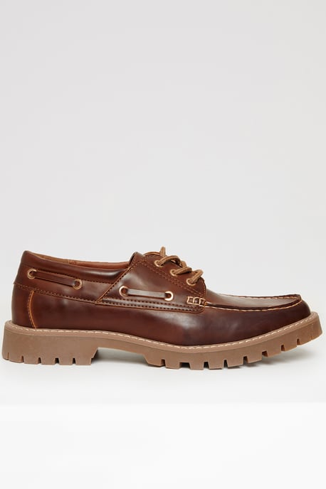 Brown Chunky Boat Shoes - Image 1
