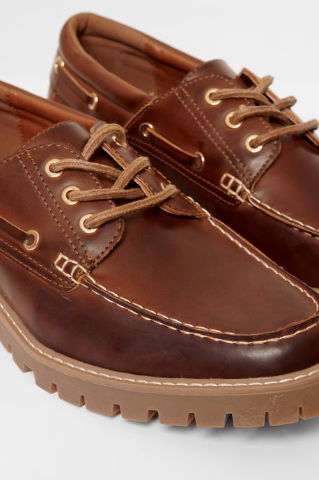 Brown Chunky Boat Shoes - Image 3