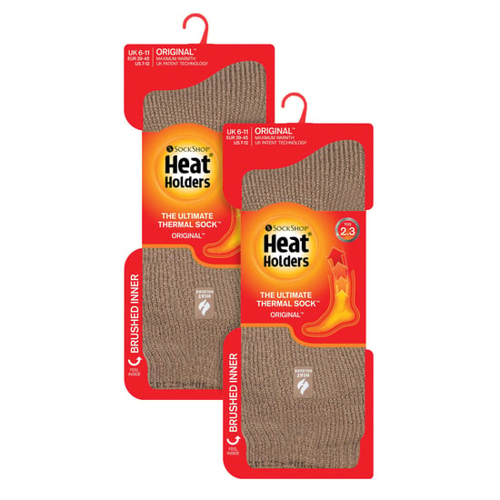Mens 2 Pack Original Thermal Brushing Socks - Image 2