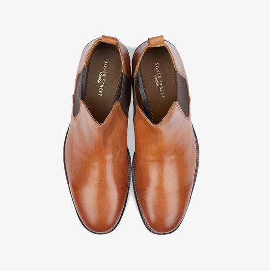 Silver Street London ARGYLL Mens Chelsea Boots Tan - Image 2