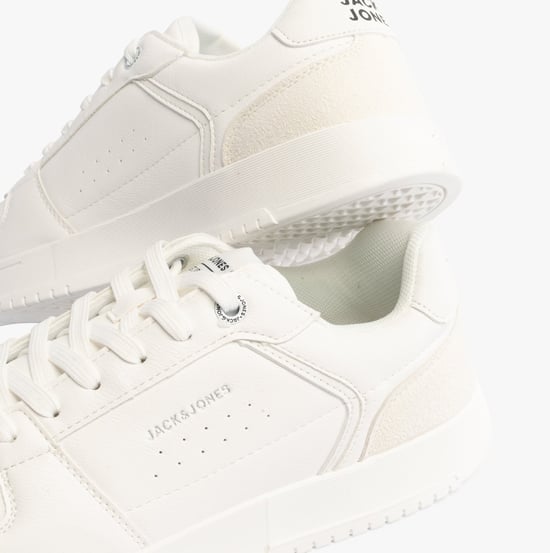 EALING PU Mens Trainers White/White - Image 2