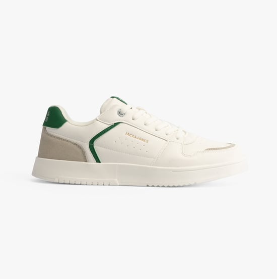 EALING PU Mens Trainers White/Green - Image 1