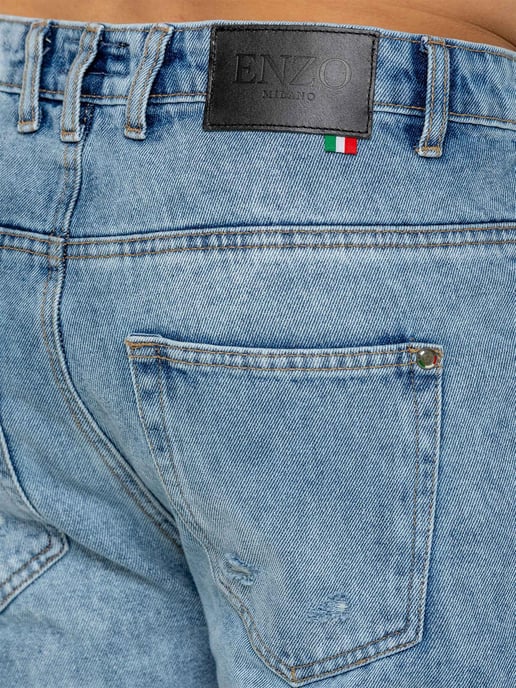 Enzo Milano | Jeans med delad fåll för herrar - Image 4
