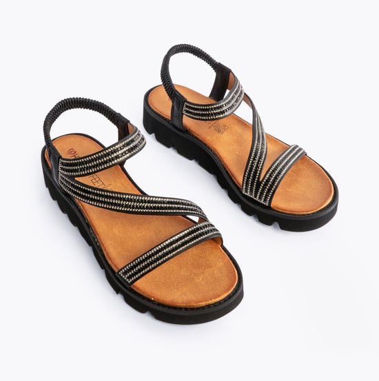FRESCO Womens Sandals Black - Image 2