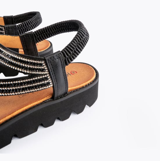 FRESCO Womens Sandals Black - Image 3