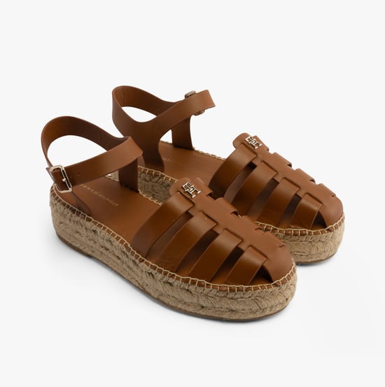 ÄKTA LÄDER Dam Espadrillos Kognacsbrun - Image 2