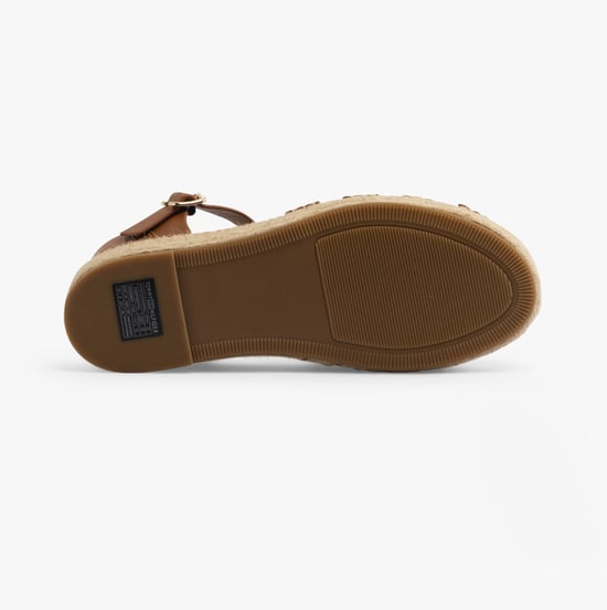 ÄKTA LÄDER Dam Espadrillos Kognacsbrun - Image 3