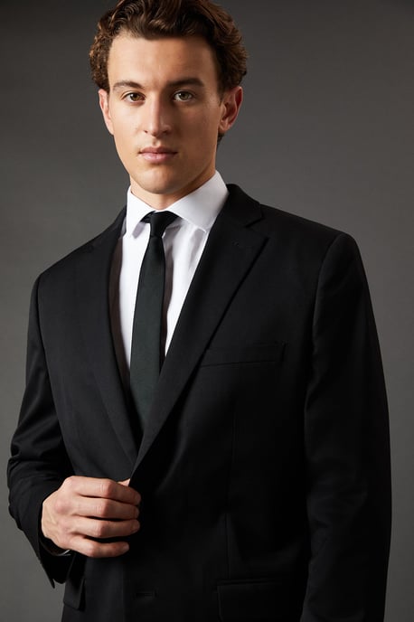 Black Regular Fit Suit Jacket - Image 4