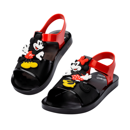 Play + Mickey Mouse Junior Black/Red Flats - Image 2