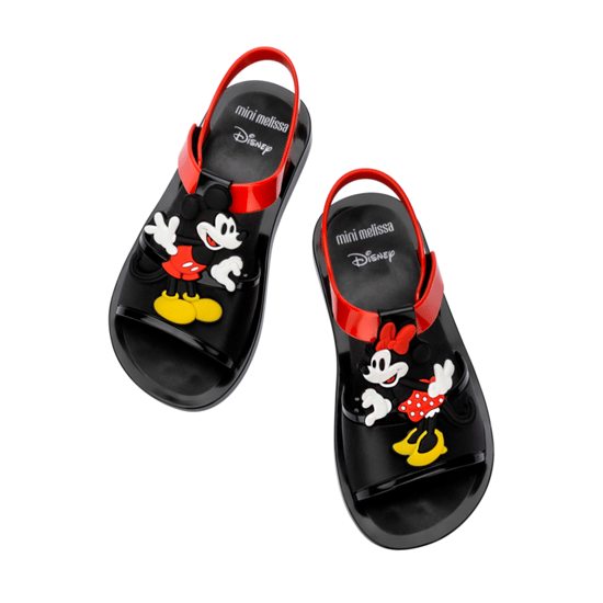 Play + Mickey Mouse Junior Black/Red Flats - Image 3