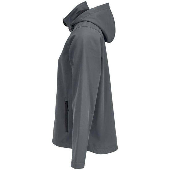 SOLS Dames Race Hooded Soft Shell Jacket (Charcoal) - Image 3