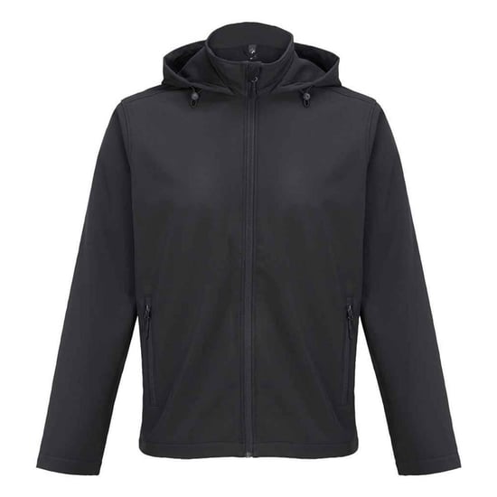 SOLS Heren Race Hooded Soft Shell Jack (Zwart) - Image 1