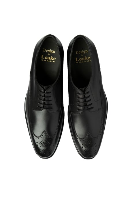 Loake Bale Derby Punched Brogue Black - Image 3