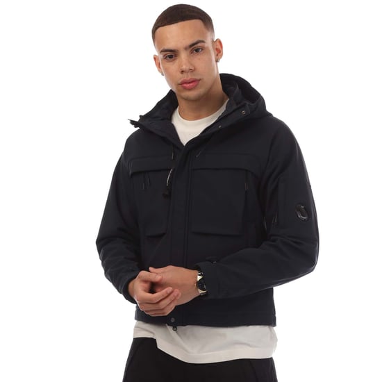 Men's C.P. Company Shell-R Lens Hooded Jacket in Navy - Image 1