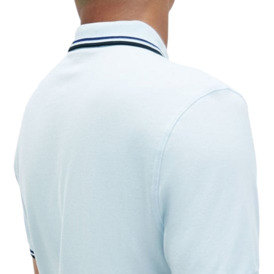 Fred Perry M3600 Twin Tipped Polo Shirt Light Ice - Image 3