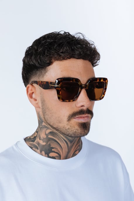 Bold Square Sunglasses in Leopard Brown - Image 6