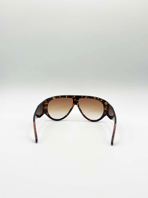 Oversized Rounded Tortoiseshell Sunglasses - Image 6