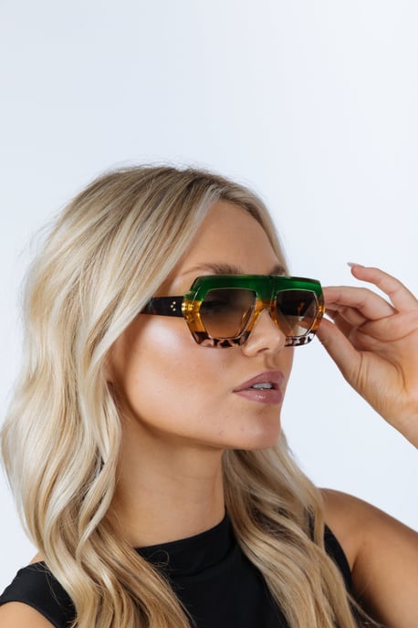 Cross-Border Flat Sunglasses in Multi Print - Image 4
