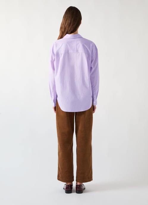 LK Bennett Pip Woven Tops, Purple - Image 4