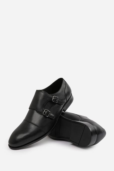 Wheres That From Mens 'Nick' Formal Keith Buckle Twin Monk Shoes - Image 3