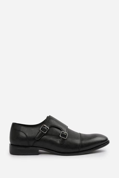 Wheres That From Mens 'Nick' Formal Keith Buckle Twin Monk Shoes - Image 4