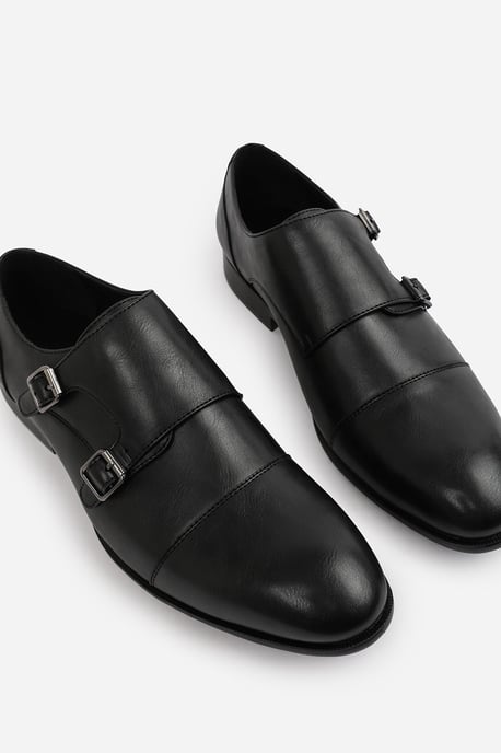 Wheres That From Mens 'Nick' Formal Keith Buckle Twin Monk Shoes - Image 6