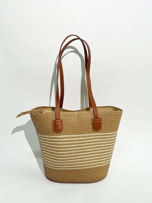 Two Tone Beach Tote Bag - Image 3